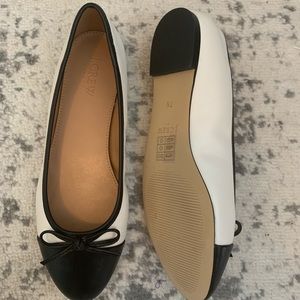 JCrew contrast french girl ballet flats New